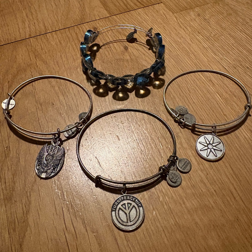 Silver Alex and Ani Bracelets